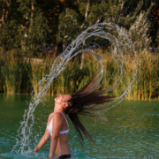 Lago naturalizado balneario