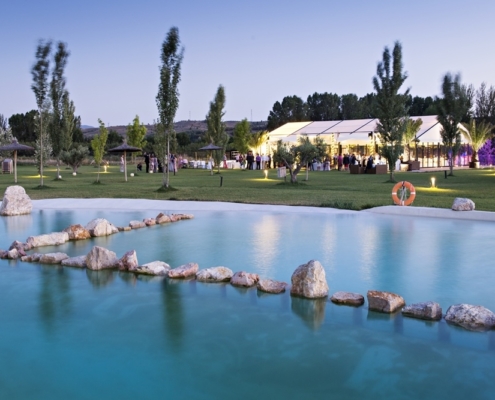 Zona eventos parque termal noche
